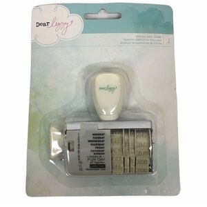 DEAR LIZZY Roller Date Stamp Phrases Scrapbooking Crafting Bujo Journaling NWT